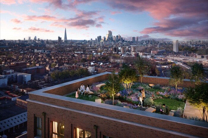 Bermondsey Heights rooftop garden